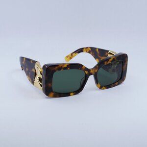 🕶️ New Stella McCartney SC40046I 53N Sunglasses - Havana Frame, Green Lenses